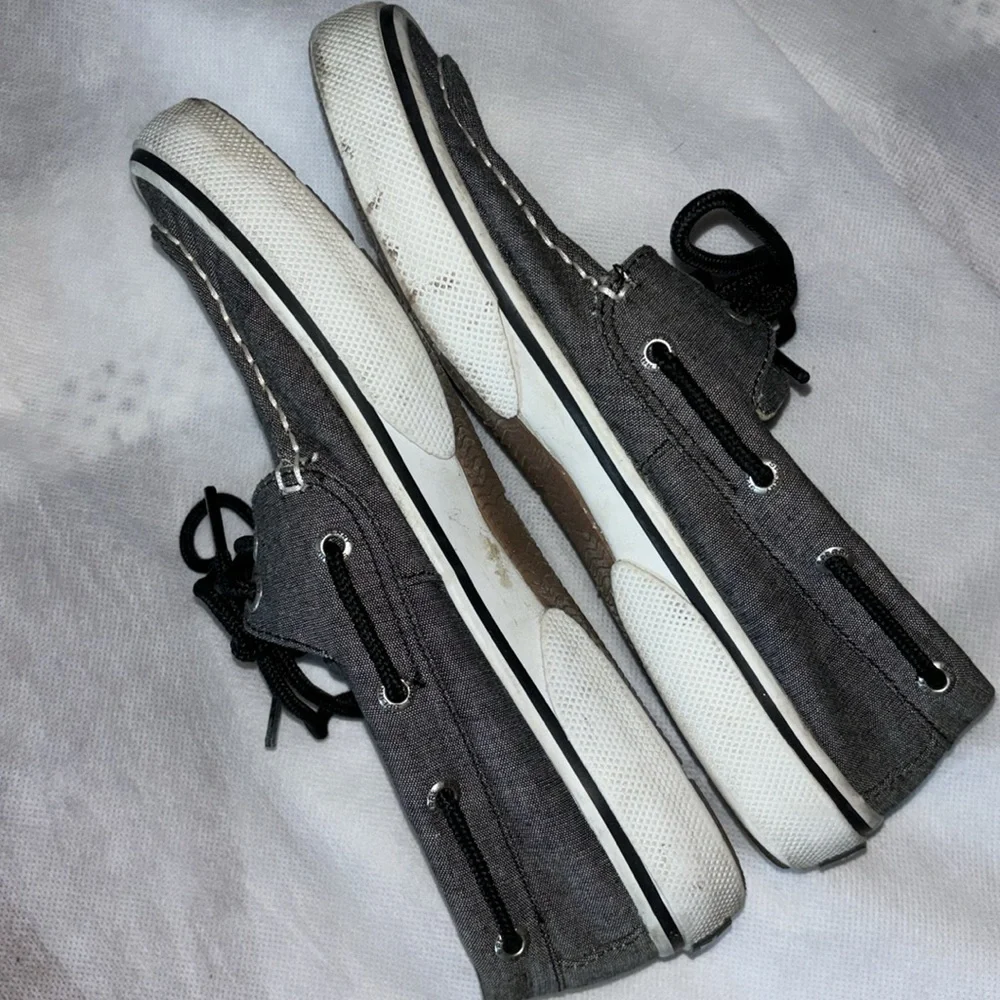 Sperry Slip On Loafer Water Boat Shoes Gray Mens Size 7.5 Good Condition